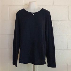 Long-Sleeve, Navy Blue Tee.